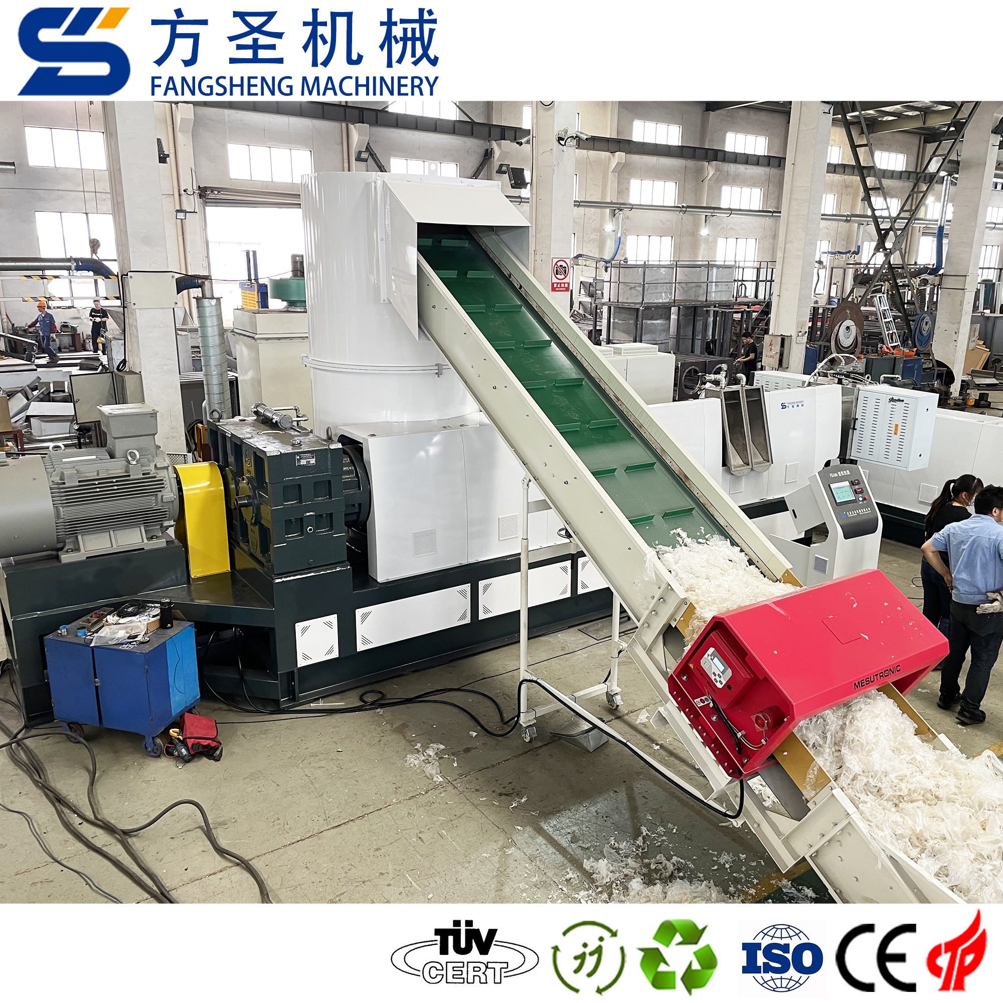 600kg/h PET bottle waste plastic film recycle granule making machine pelletizing line