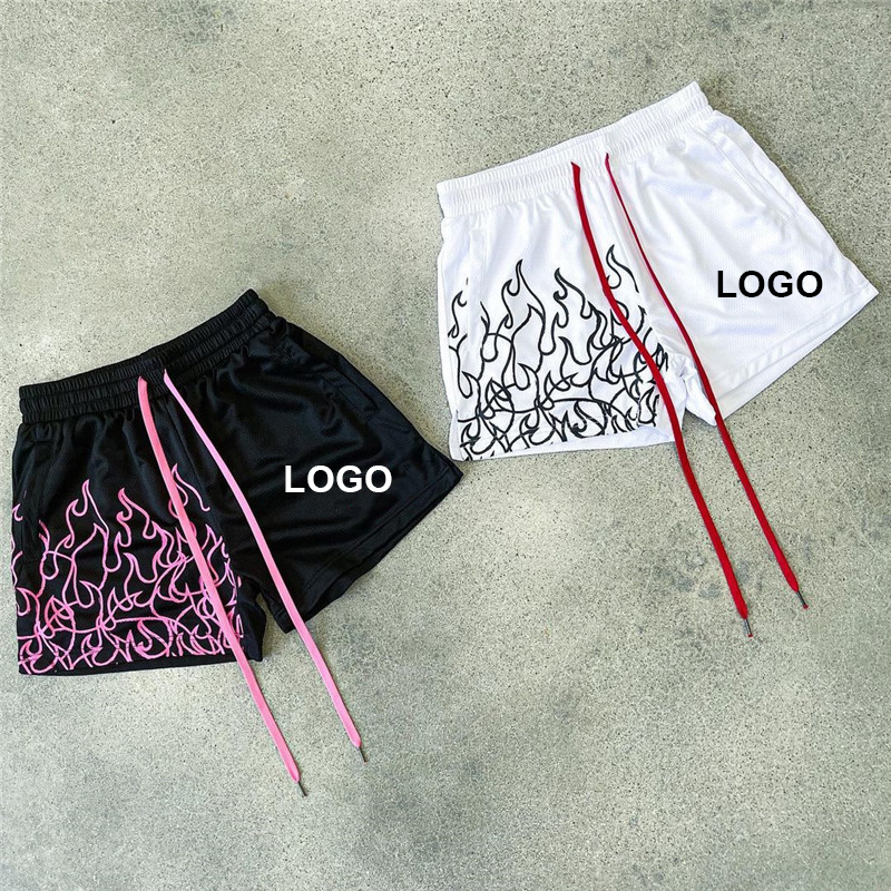 wholesale Price Drawstring Running Gym Polyester Double Layer Men's Basketball Mesh Shorts