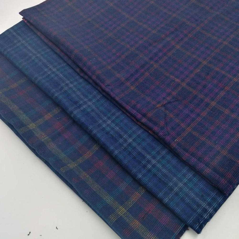 Factory  wholesale 16 wales yarn dyed plaid design cotton corduroy fabric cloth