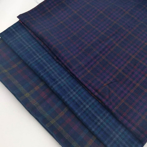 Factory  wholesale 16 wales yarn dyed plaid design cotton corduroy fabric cloth