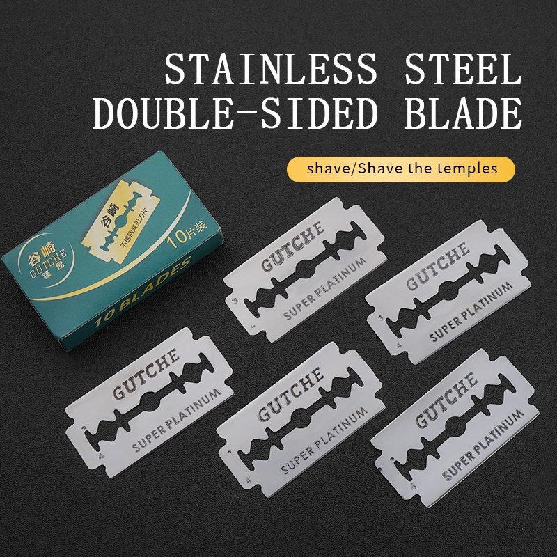 Double Edge Razor Blades Salon Use Shaving  old-fashioned shaver blade 10 pieces pack Stainless Steel Blade