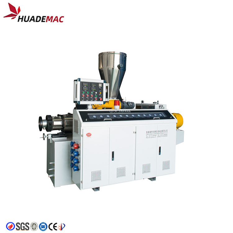 SJZ51/105  conical twin screw plastic extruder PVC UPVC profile and pipe extrusion machine