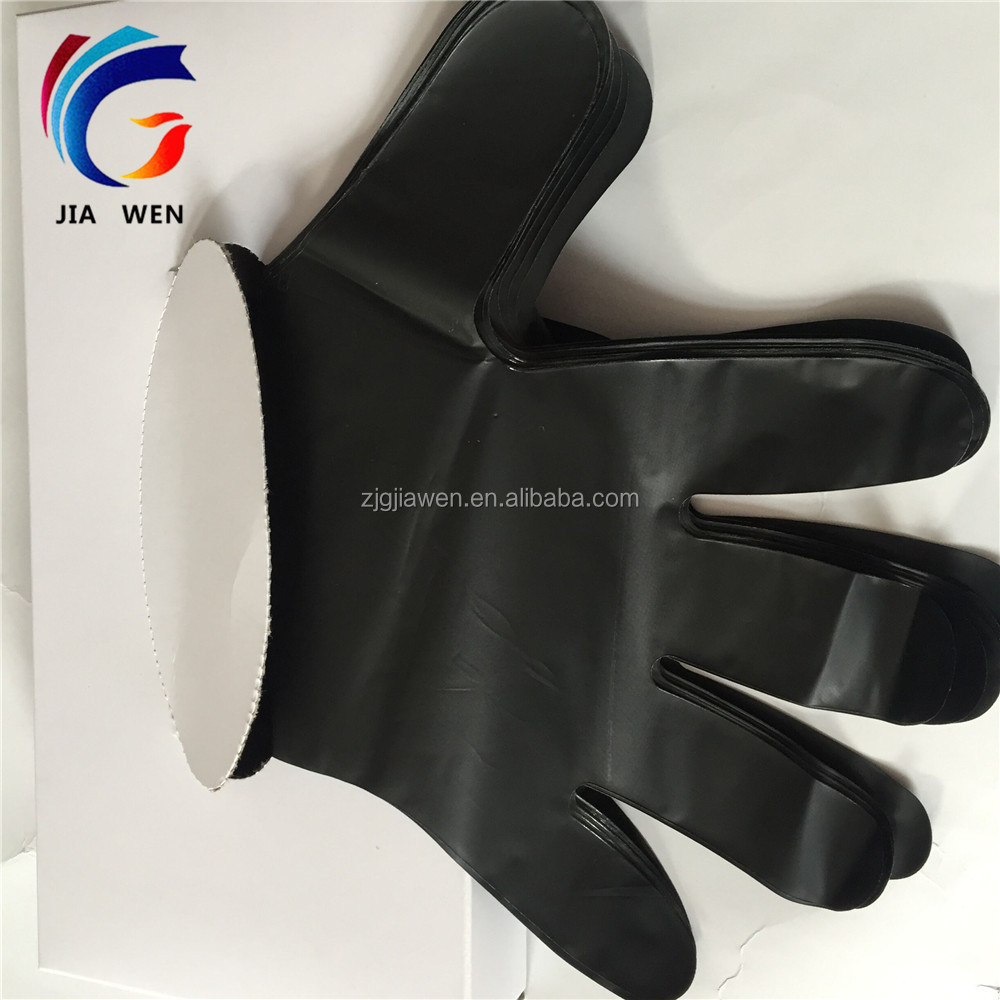 Disposable plastic black tpe poly gloves