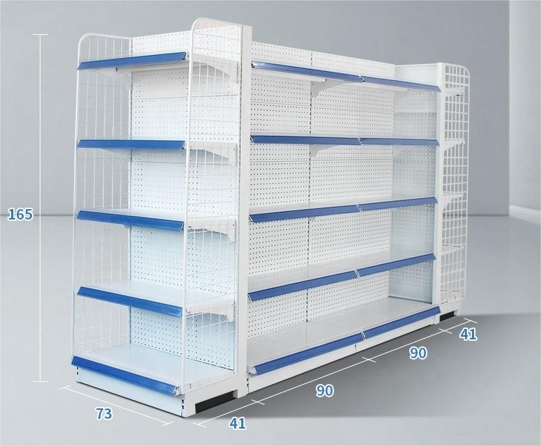 Fashionable Grocery store shelves gondola shelving unit with Advertising board  for Supermarket display