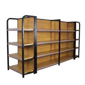 excellent quality good material  shelving rack shelves for retail store shop display rack supermarket wood grain display rack