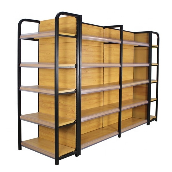 excellent quality good material  shelving rack shelves for retail store shop display rack supermarket wood grain display rack