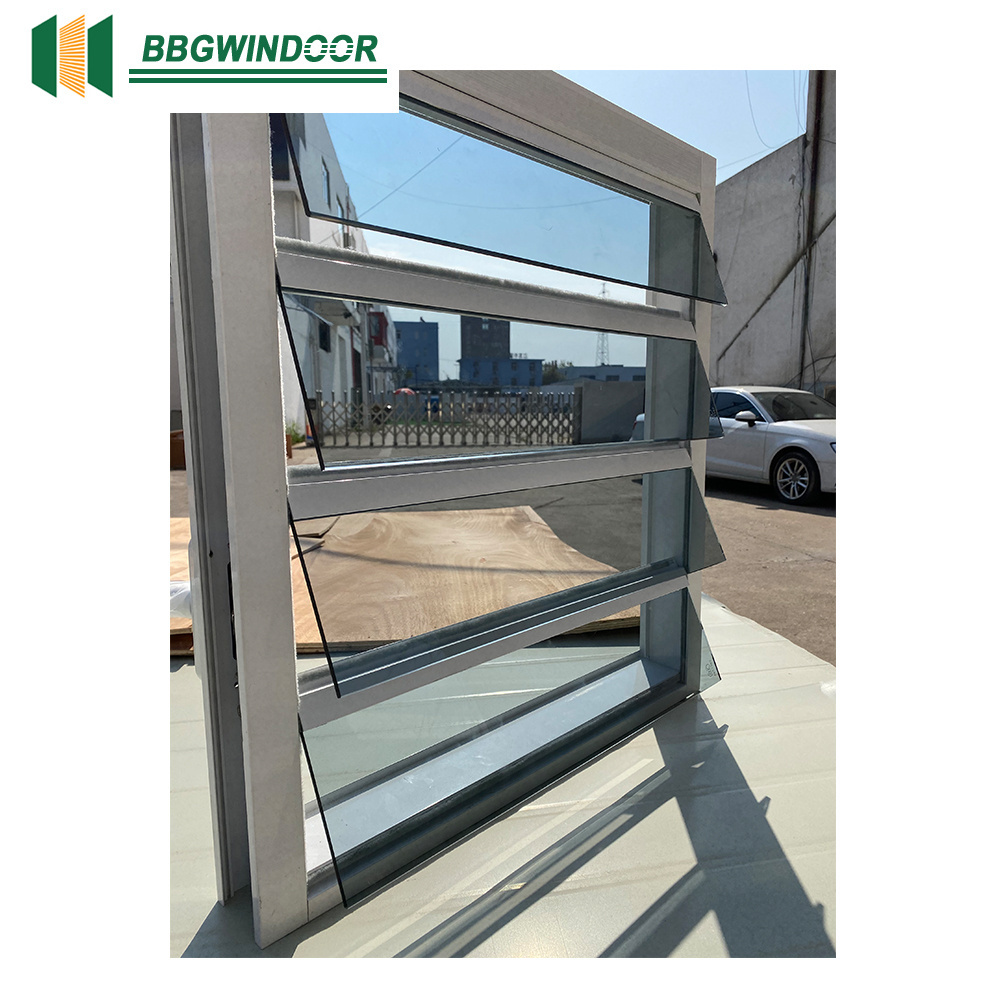 Minetal  jalousie design good ventilated aluminium frame glass louver window jalousie windows