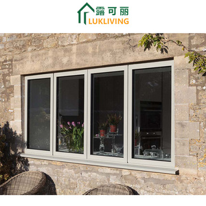 Lukliving Australian Standard Certificate Double Layer Glass Bifold Window Aluminum Sound Insulation Thermal Insulation Window