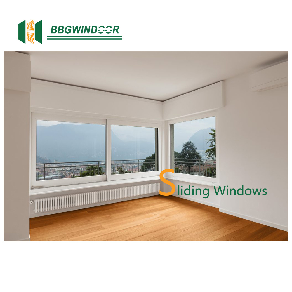 Lukliving German Design Aluminium Double Glazed Frame aluminum mesh sliding glass window Glass Slide Aluminum Sliding Windows