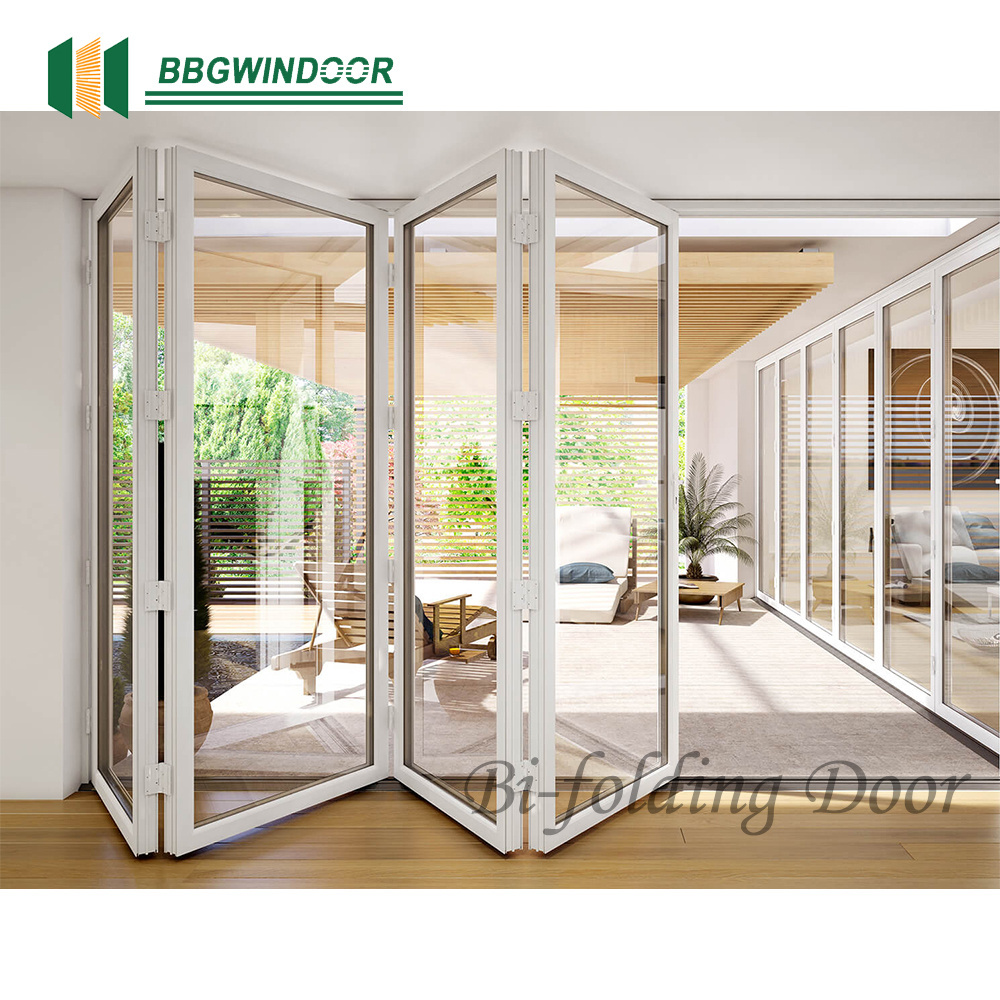 Lukliving Cheap Best selling hot sale double glazing soundproof accordion Vista folding door folding patio doors