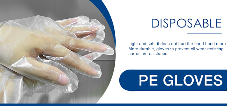 Disposable Plastic gloves Transparent TPE CPE Gloves for Food Grade Polyethylene