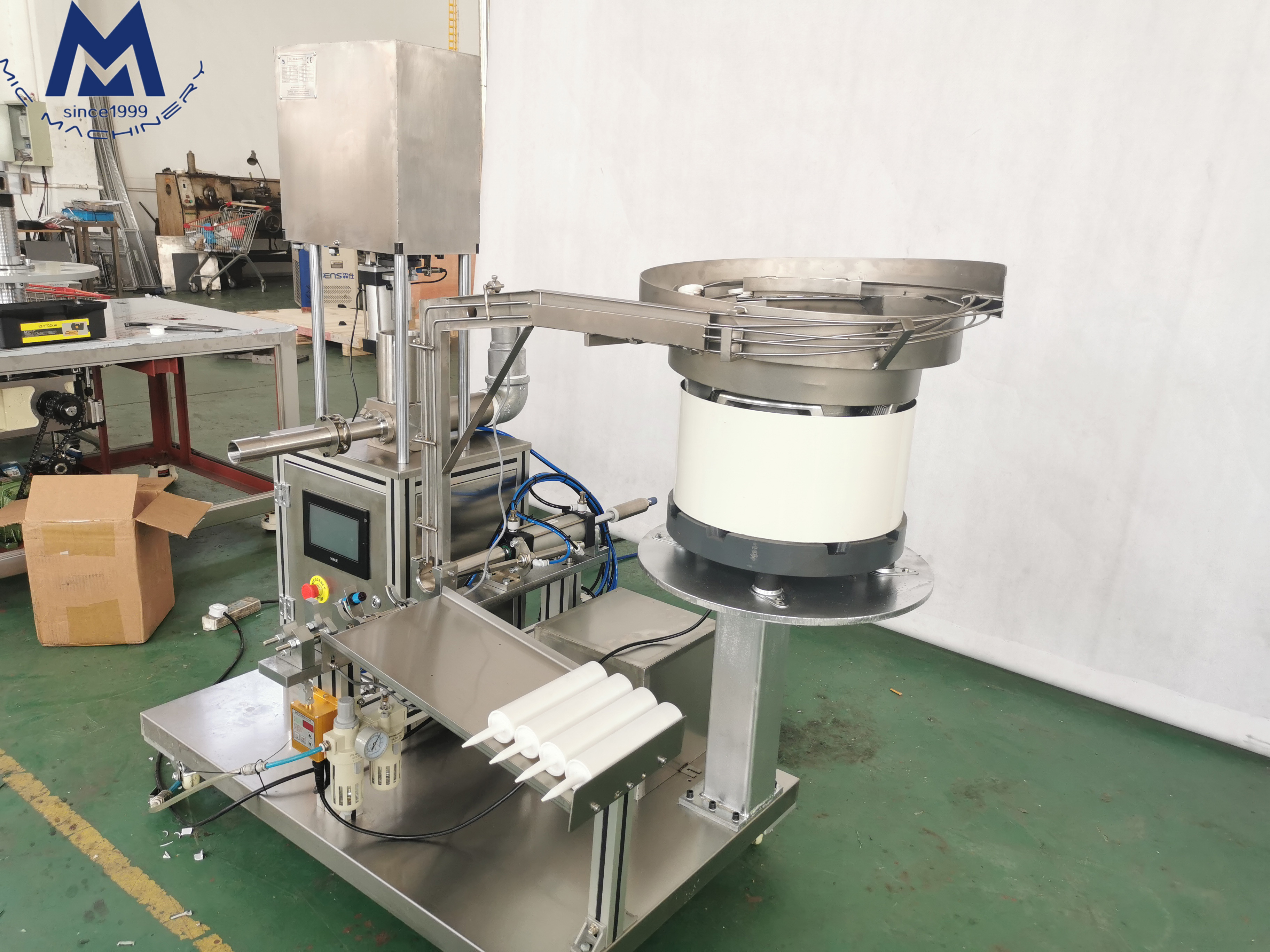 Semi automatic small pu ms gel adhesive silicon silicone sealant cartridge filling machine