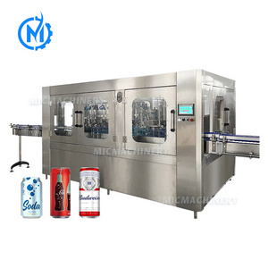 Automatic counter pressure carbonated soft drink sealer and seamer machine beer can filler