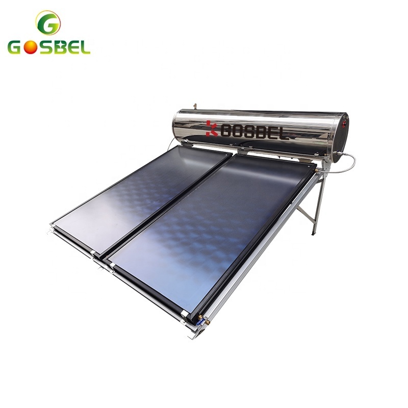 GOSBEL 300 liter flat panel  high pressure solar water heater flat plate solar water heater price