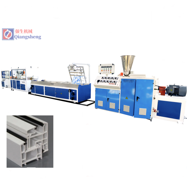 Plastic Extruder Manufacturers UPVC/PVC/WPC/PE Louver Shutter Windows Frame/Corner Bead/Profile Extrusion Line Machine