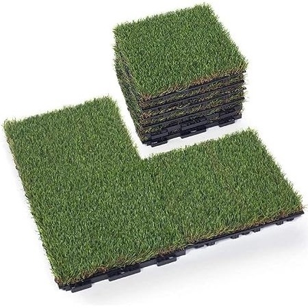 Pebble Marble Stone Tile Artificial Grass Tiles Interlocking Indoor Outdoor decoration