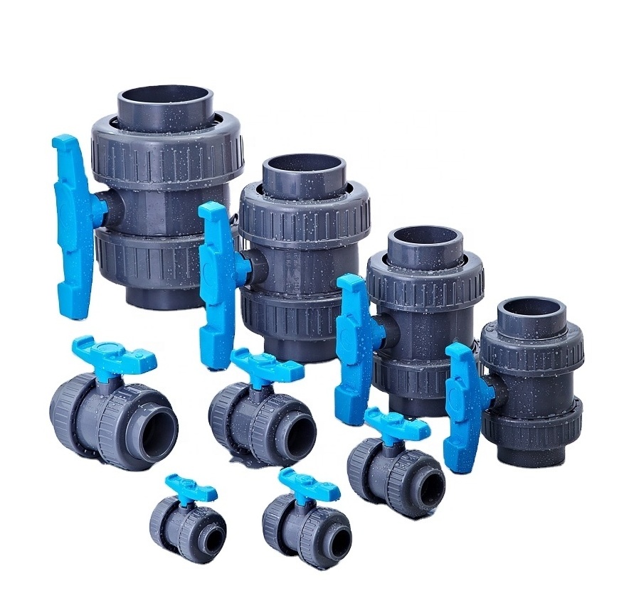 High quality 1/2-4 inch 3 pieces pvc water ball valve for agriculture