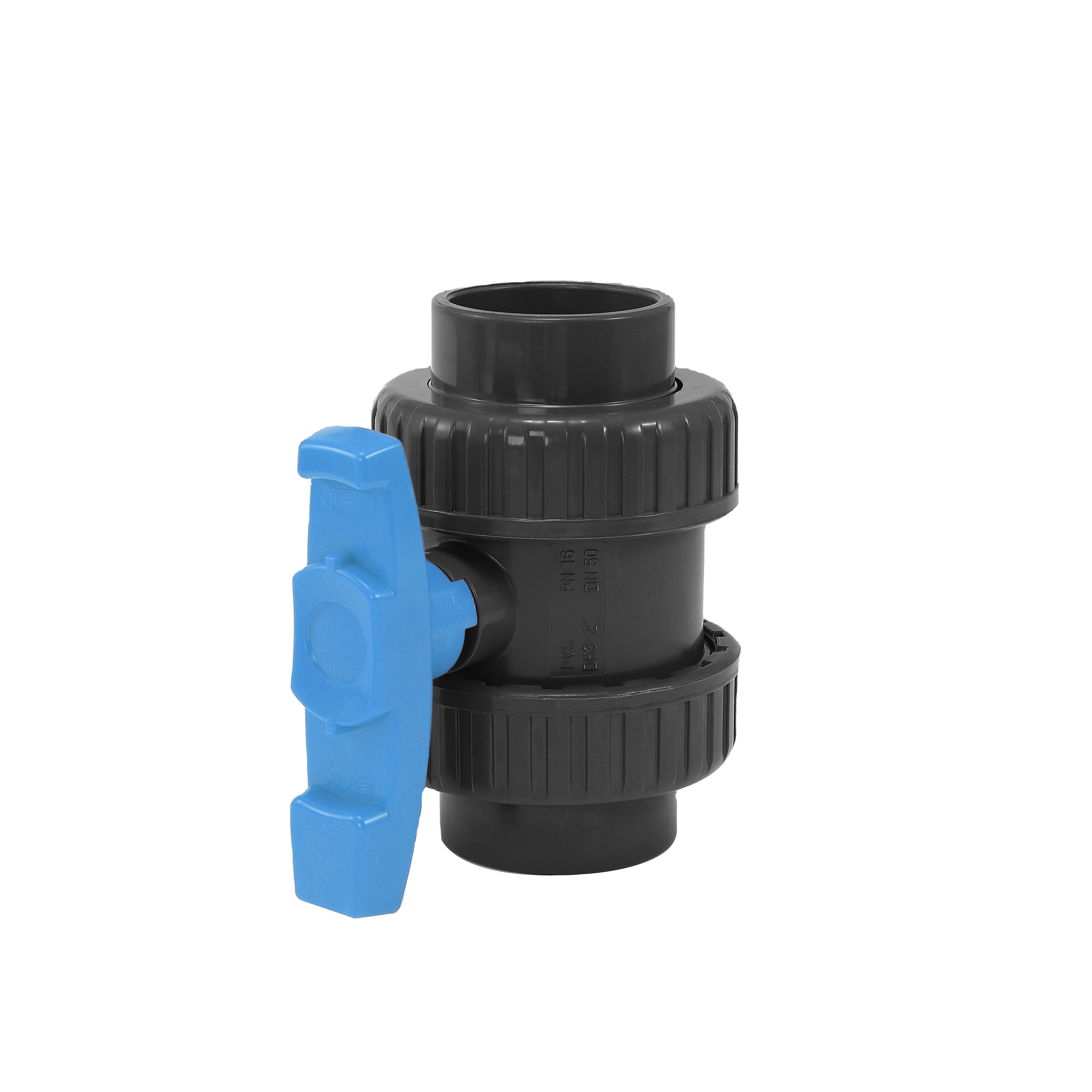 Double Union PVC Manual Socket Ball Valve True Customizable ODM for Water/Irrigation General Applicationn