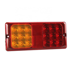 10-30V Turn Stop Brake Combination Tail Lights LED Truck Lights with Reflector Rectangle Trailer Lights