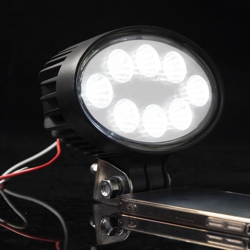 IP67 24W Automotive Oval Offroad Led High Power Tractor Truck Work Light Flood Spotlight