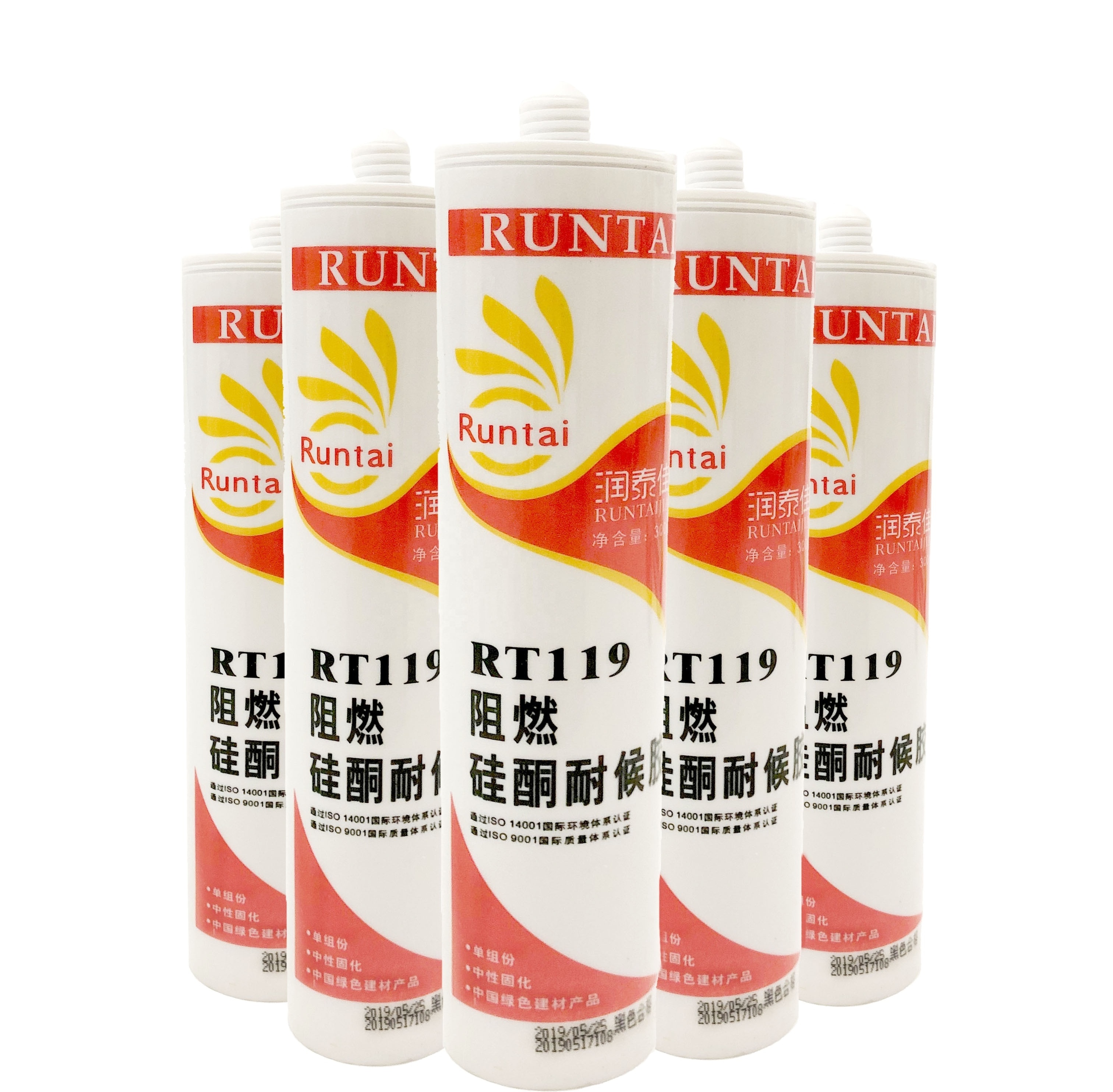 RT119 suitable for most building materials without adverse reaction or corrosion fireproof silicone sealant