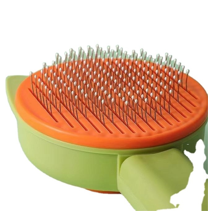 New pet comb Clean beauty cat hair removal comb press steel needle comb hair removal pet supplies