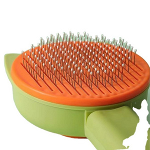 New pet comb Clean beauty cat hair removal comb press steel needle comb hair removal pet supplies