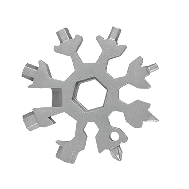 18-in-1 multi tool Card Snowflakes Wrench Portable edc socket hexagonal octagonal steel