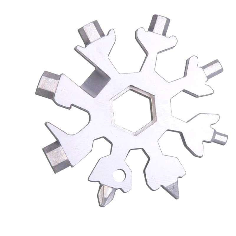 18-in-1 multi tool Card Snowflakes Wrench Portable edc socket hexagonal octagonal steel