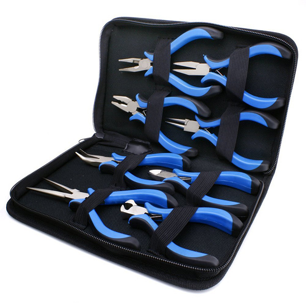 Jewelry Making Tools Kit With Zipper Case Mini Precision Pliers Tools Set For Jewelry Beading Wire Cutting Craft