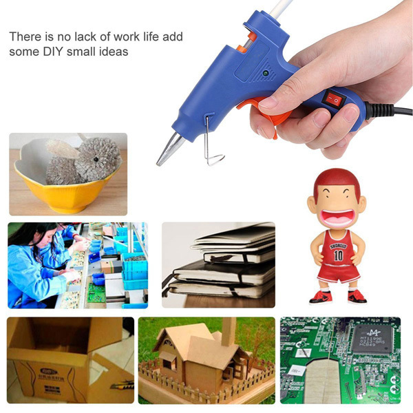 Mini Hot Melt Glue Gun, High Temperature Melting Glue Gun Kit Flexible Trigger for DIY Small Craft Project