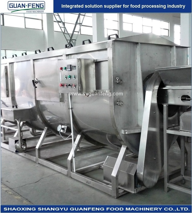 Blanching Machine Fresh Food Processing Steam Spiral Vegetable Fruit Blanching Machine