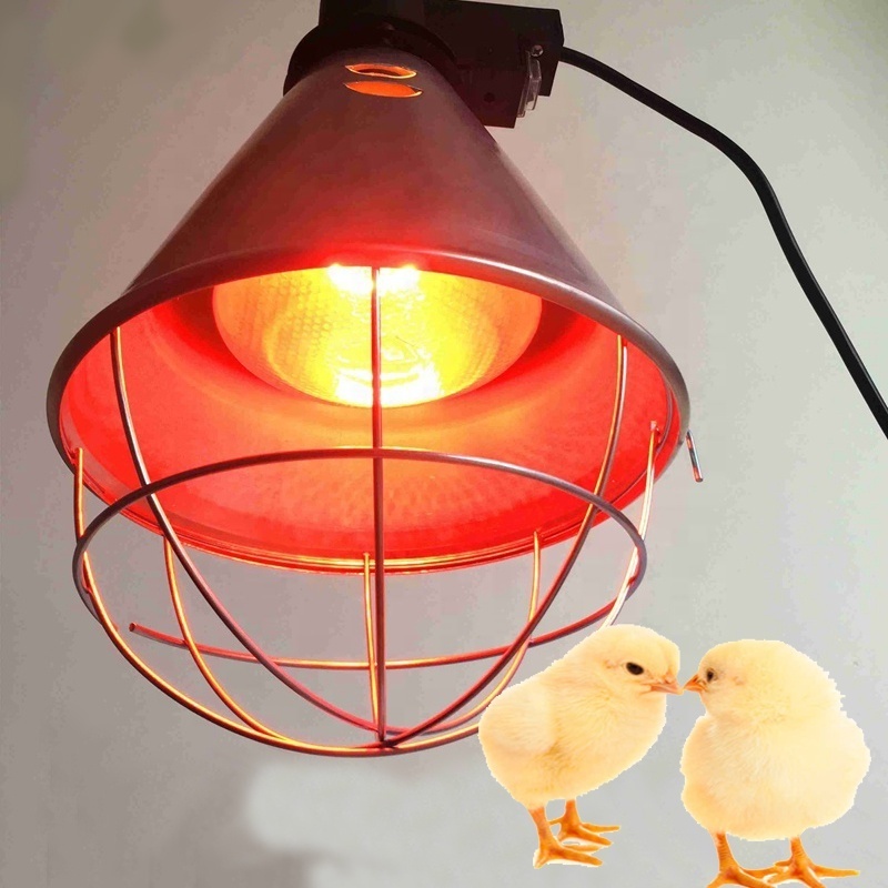 Waterproof heat resistant lamp socket E27 aluminum lampshade frame heat lamp for poultry livestock farming use