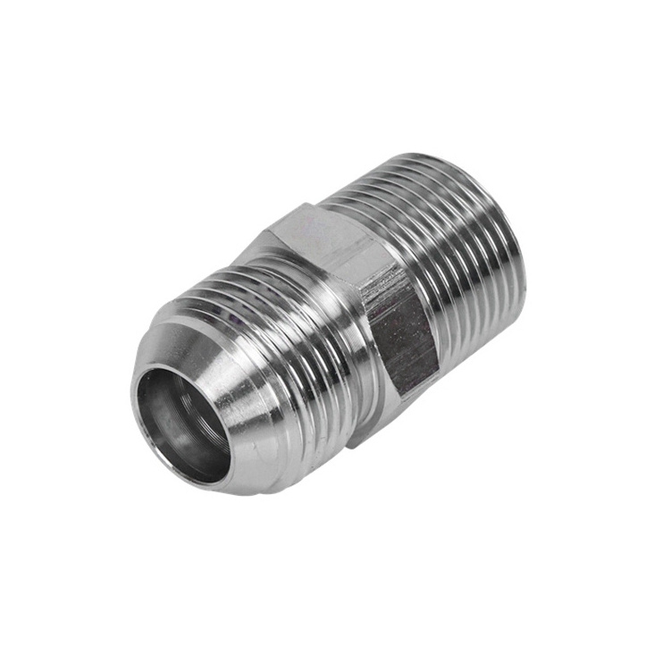 Factory Wholesale Male Hydraulic Hex Nipple Straight Couling Fittings 1JN Flared Hydraulic Straight Adapter Fitting