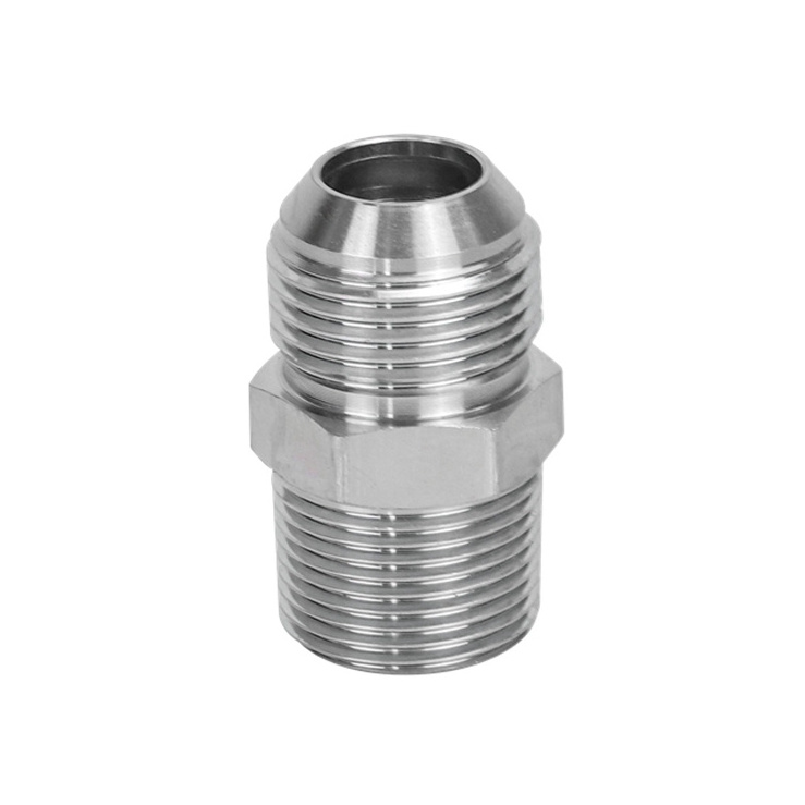 Factory Direct Male Hydraulic Hex Nipple Straight Fittings Flared Hydraulic Tube Fitting 1JN Hydraulic Adapter