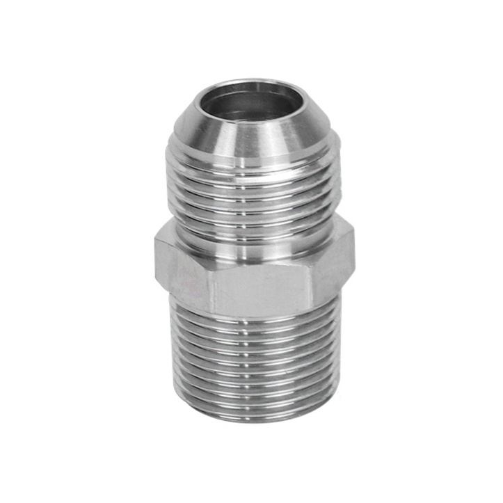 Factory Wholesale Male Hydraulic Hex Nipple Straight Couling Fittings 1JN Flared Hydraulic Straight Adapter Fitting