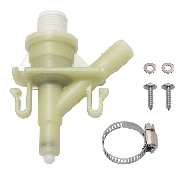 New Durable Plastic 385311641 RV Toilet Water Valve Kit Replacement for 300 310 320 Series Pedal Flush & Sealand Marine Toilet