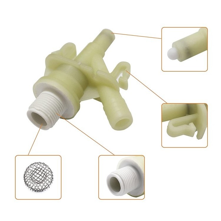 New Durable Plastic 385311641 RV Toilet Water Valve Kit Replacement for 300 310 320 Series Pedal Flush & Sealand Marine Toilet