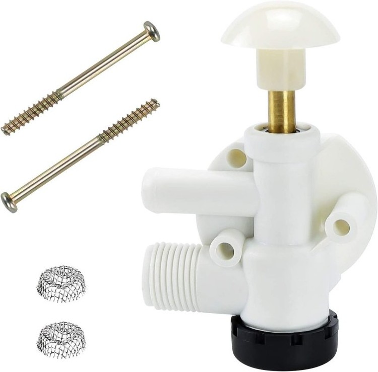 Durable 385314349 Water Valve Assembly Camper Trailer Toilet Repair Kit for Sealand EcoVac Vacuflush Pedal Flush Toilets