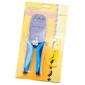 Network Cable Stripping Pliers HT-315 Cuts Strips Crimps 3 In 1 Modular Crimping Tool For RJ45 RJ11 Network Cable