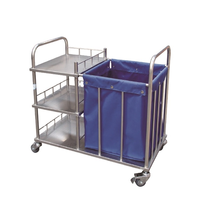 SM-007 High quality hotel housekeeping maid cart trolley cleaning service hospital trolley medical cart trolley for sale