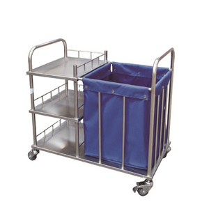 SM-007 High quality hotel housekeeping maid cart trolley cleaning service hospital trolley medical cart trolley for sale