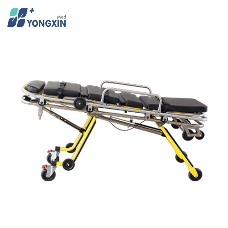 Ambulance portable folding Stretcher mortuary Trolley  Abs Bed Head Two Crank Manual Hospital Bed For Clinic Hospital Bed