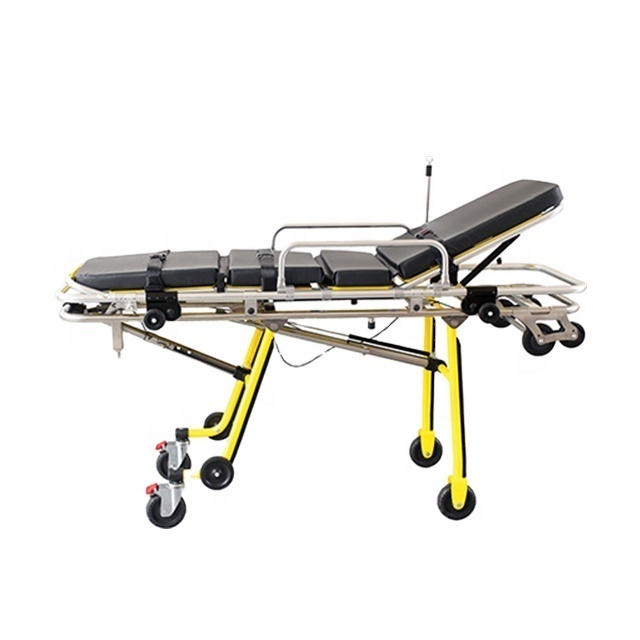 Ambulance portable folding Stretcher mortuary Trolley  Abs Bed Head Two Crank Manual Hospital Bed For Clinic Hospital Bed