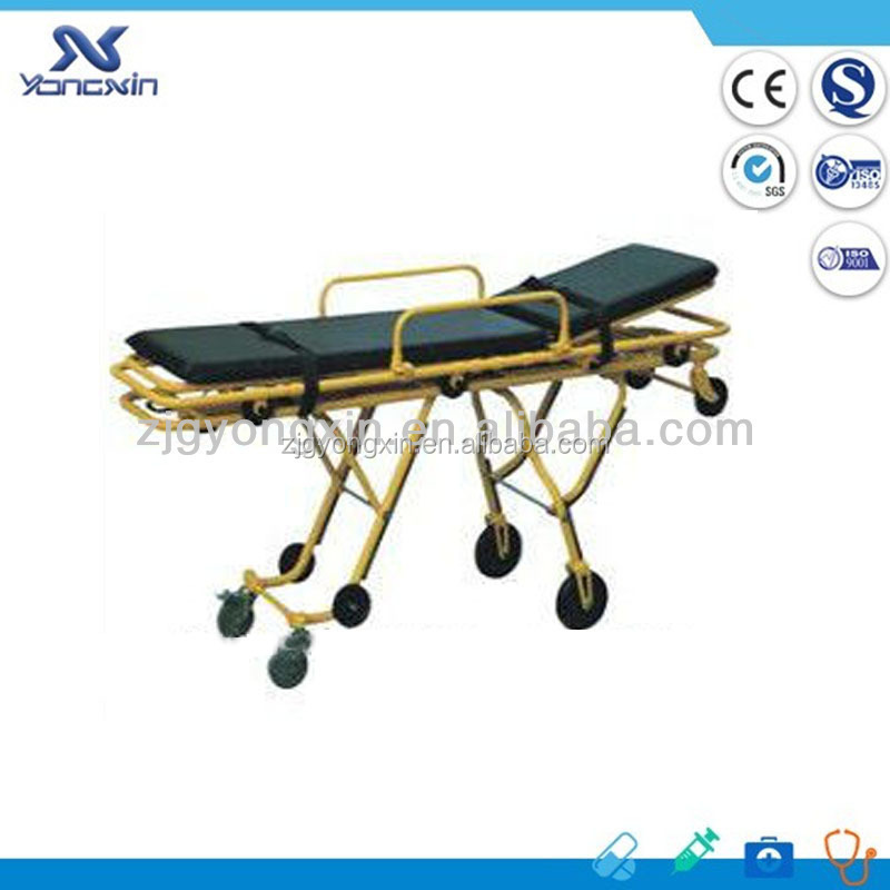 Ambulance portable folding Stretcher mortuary Trolley  Abs Bed Head Two Crank Manual Hospital Bed For Clinic Hospital Bed