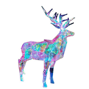 LED Colorful Elk Reindeer Christmas Ornaments Outdoor Shopping Mall Lawn Decoration Holiday Holiday Christmas Decorations