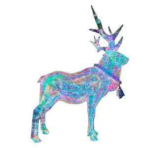 LED Colorful Elk Reindeer Christmas Ornaments Outdoor Shopping Mall Lawn Decoration Holiday Holiday Christmas Decorations 155cm