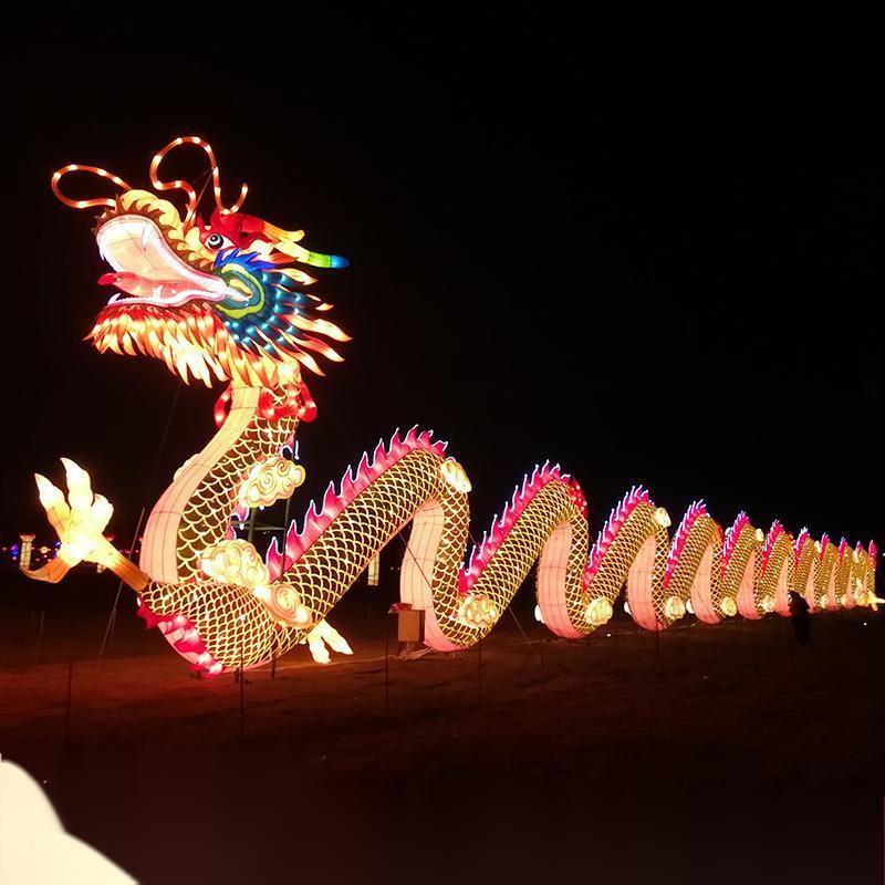 Customized Chinese Silk Dragon Lantern Festival Decorations Chinese Spring Mid-Autumn Shopping Mall Square Party Decorations