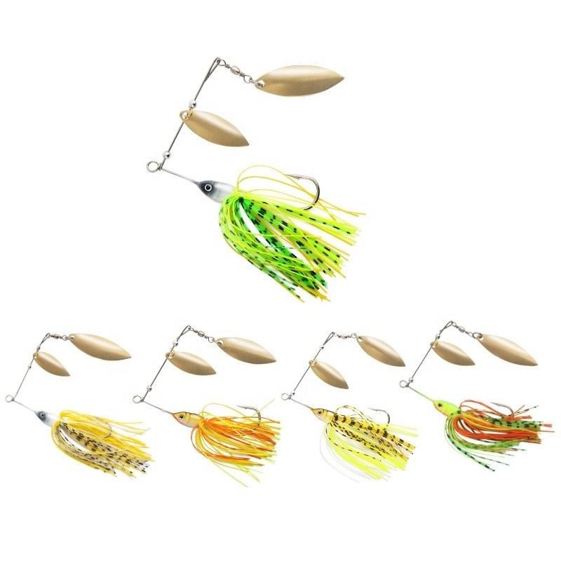 Multifunctional Hard Baits Spinner Bait 13.5g SINKING Artificial fishing lure with Sequins bussbait