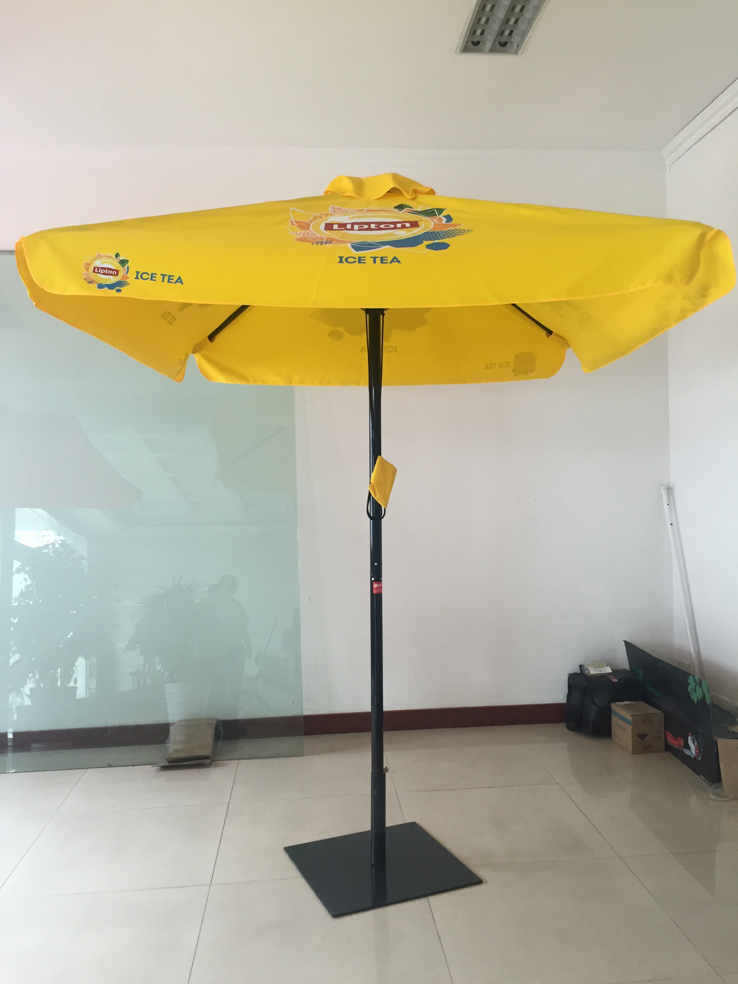 New Design Yellow Umbrella Portable Car Sun Shade Tent Umbrella manual Open